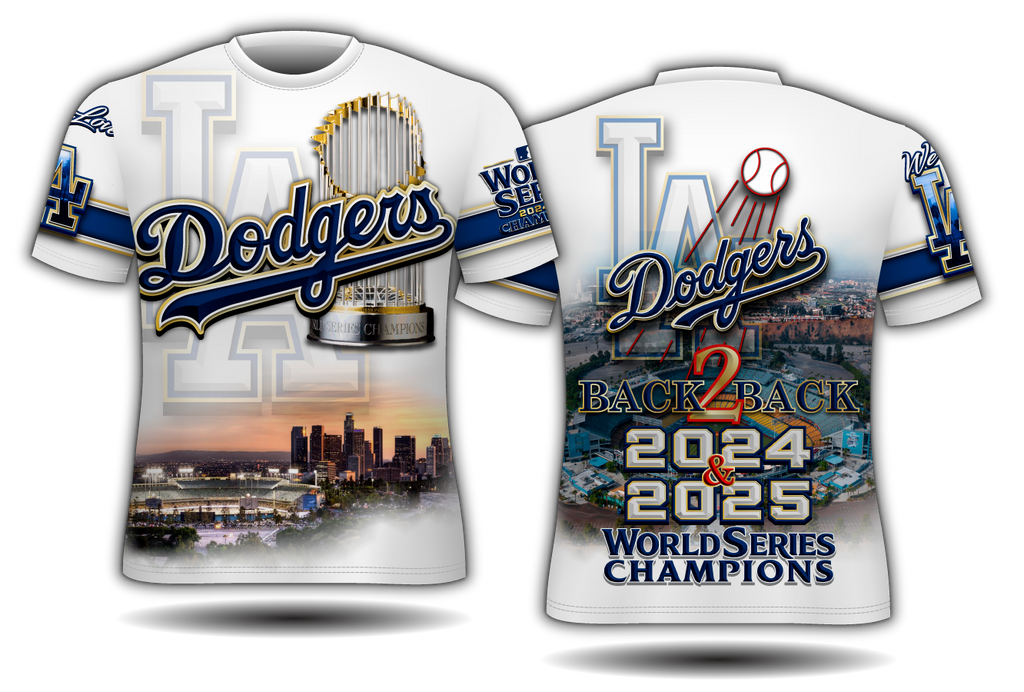 A1 Short Sleeve T-Shirt - 2025 Dodgers Champions Back 2 Back