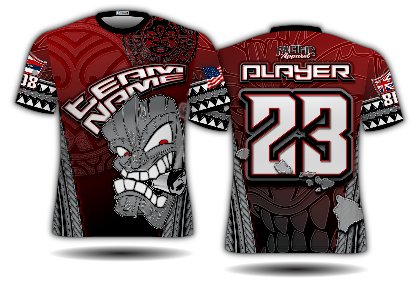 C2 Customizable Short Sleeve T-Shirt HAWAIIAN