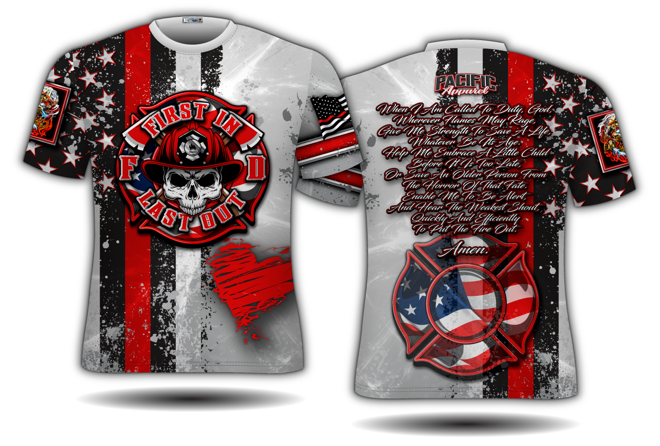 Short Sleeve T-Shirt -Red Line